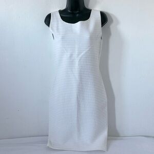 Socapri White Off Silk Blend Bodycon Knited Dress